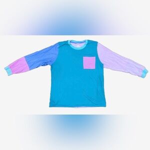 Mokuyobi Monstera Long Sleeve Colorblock Tee - RARE